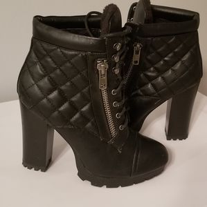 Black platform boots